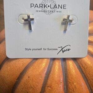 Park Lane Silver Cross Stud Earrings